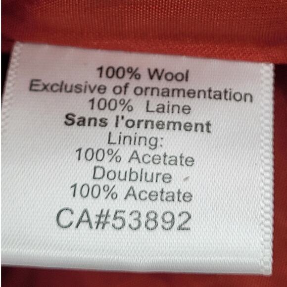 Icelandic Design Boiled Wool Swirl Embroidered Long Sleeve Zip Jacket Coat - Picture 15 of 16